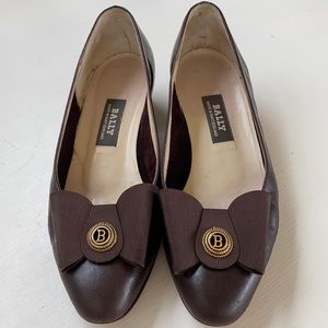 BALLY BROWN LOW HEEL SHOE SIZE 6